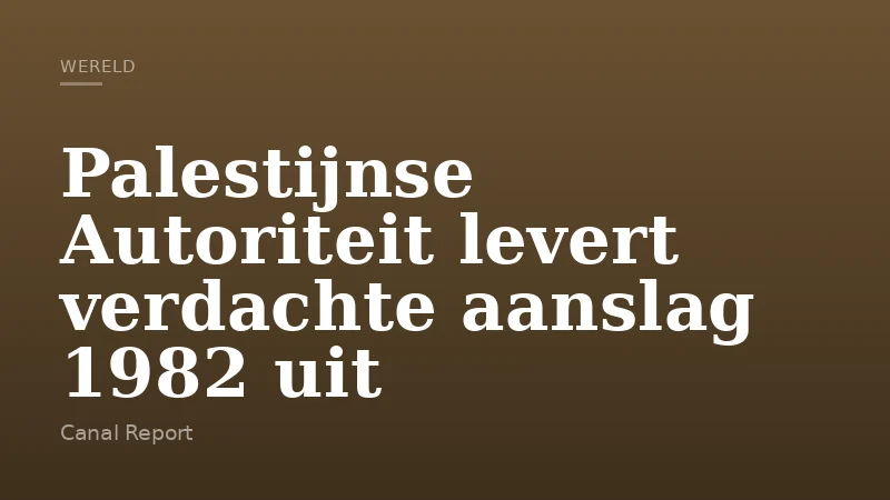 Palestijnse Autoriteit levert verdachte aanslag 1982 uit