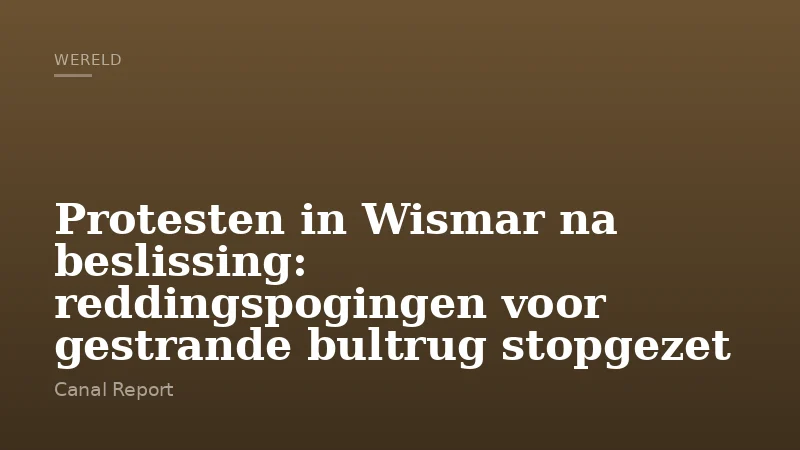 Protesten in Wismar na beslissing: reddingspogingen voor gestrande bultrug stopgezet