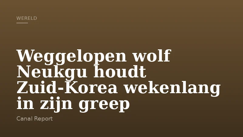 Weggelopen wolf Neukgu houdt Zuid-Korea wekenlang in zijn greep