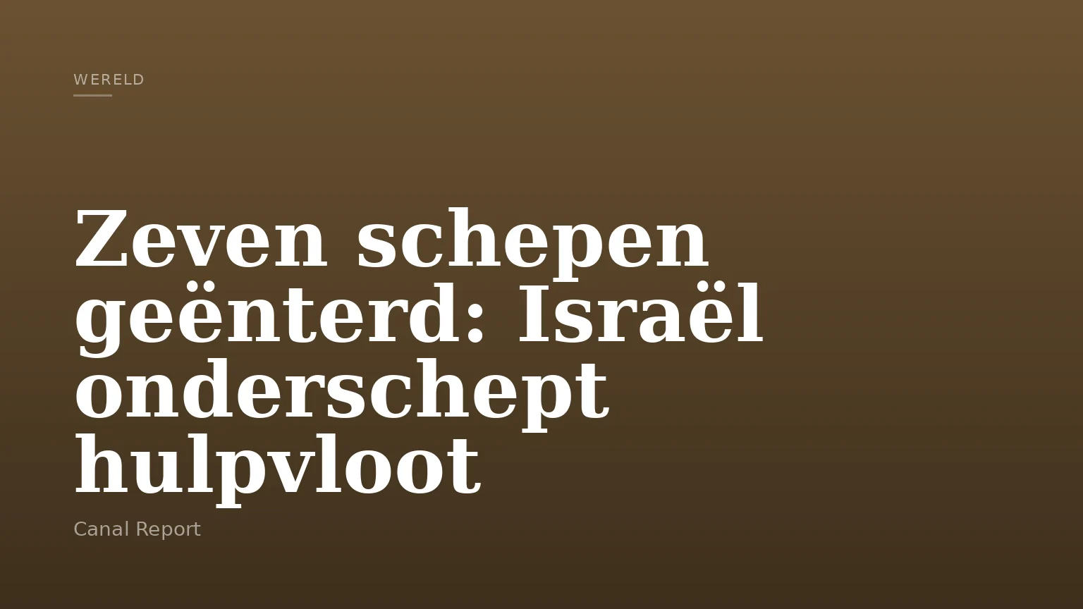 Zeven schepen geënterd: Israël onderschept hulpvloot