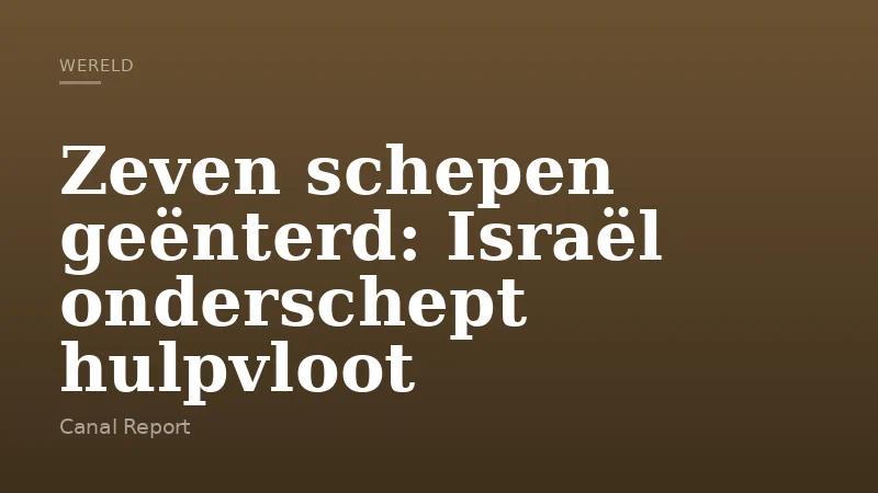 Zeven schepen geënterd: Israël onderschept hulpvloot